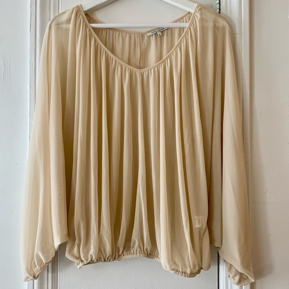 River Island drapped shear top with tapered sleeves, UK size 6